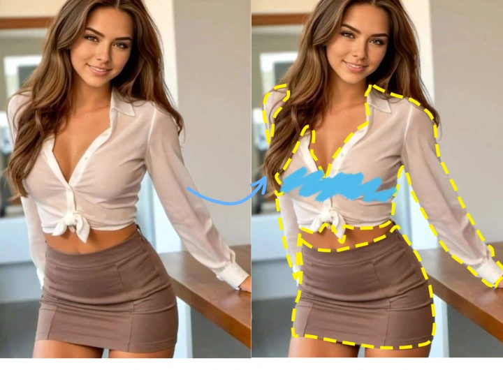 Yaratıcı Efektler ve Görsel Deneyler için Yapay Zeka ile Giysileri Çıkarma